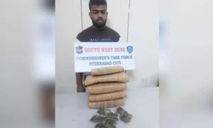 Hyderabad Driver Arrested with 7.5 Kg Ganja Worth ₹1.86 Lakh