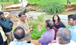 1756052275 Disaster Management Secy inspects rain hit areas in Mahabubnagar Nagarkurnool