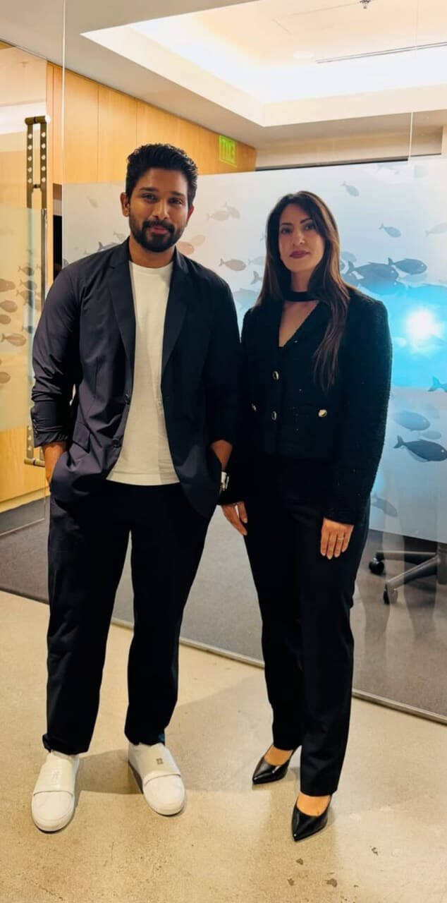 Allu Arjun with a representative of Hollywood Marketing Agency