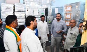 District Election Officer inspects EVM godown