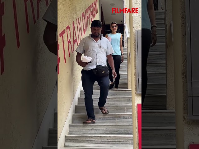 KritiSanon was spotted looking effortlessly cool outside her gym
