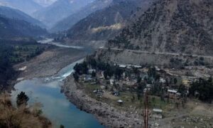 The violence scarred landscape along the Chenab river in Jammu and