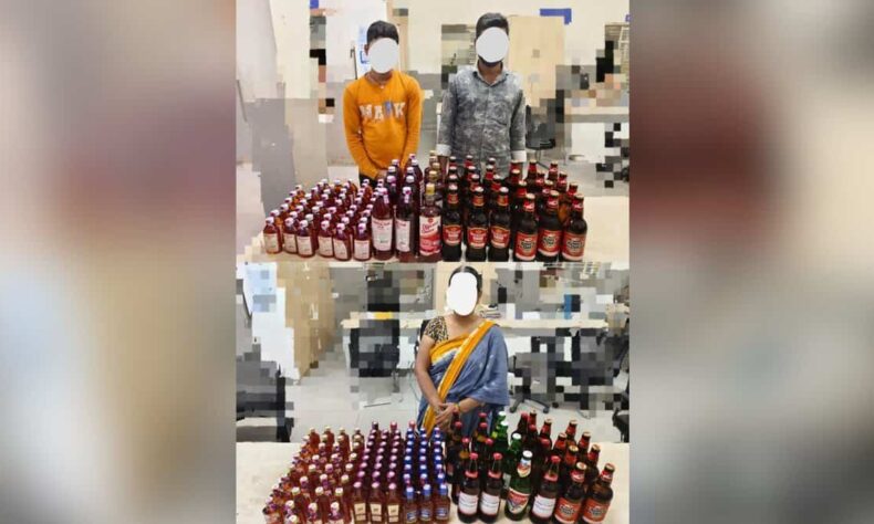 1756916452 Three held for illegal liquor sale worth Rs 50K in