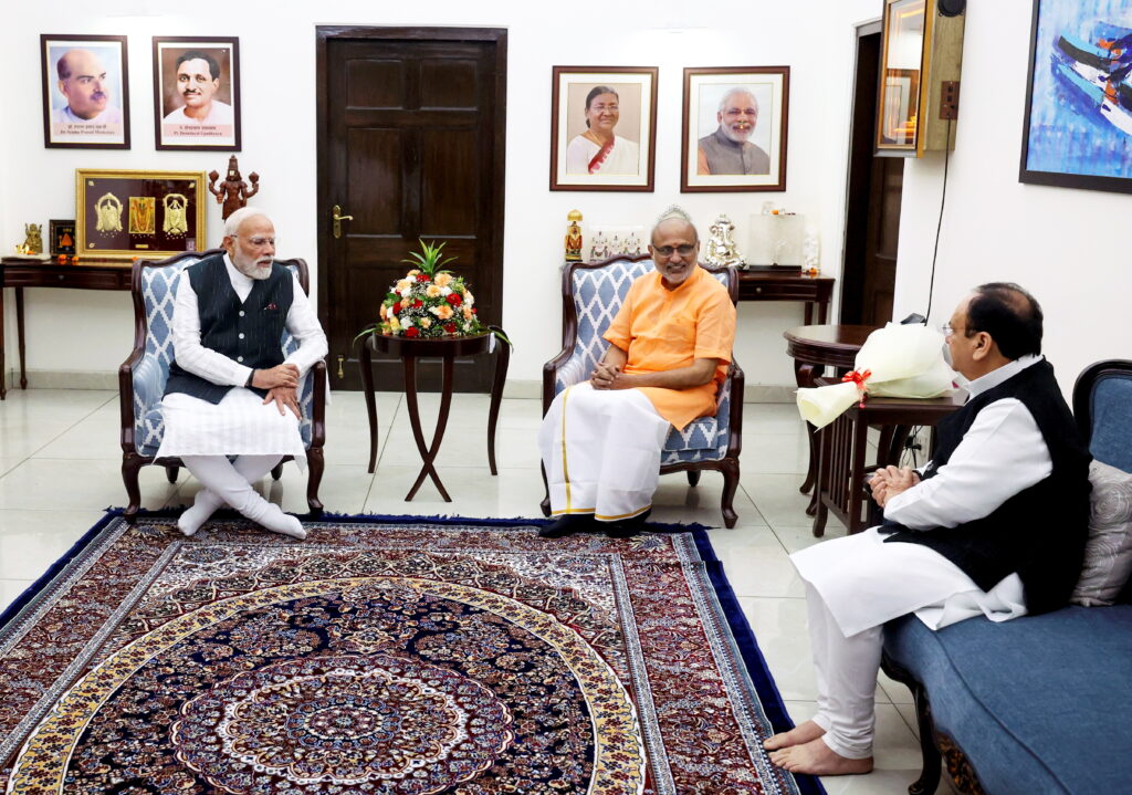 1757443669 733 PM Modi meets C P Radhakrishnan