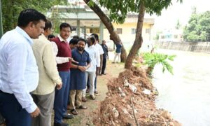 1758293226 HYDRAA commissioner inspects flood hit areas in Hyderabad orders relief works