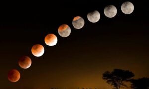 82 minutes of coppery red lunar glory