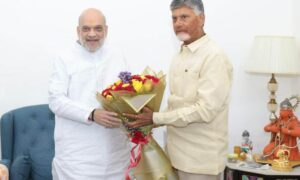 Andhra Pradesh CM Naidu TDP MPs meet Amit Shah in