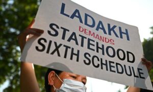 BJP office in Leh set ablaze by protesters seeking statehood