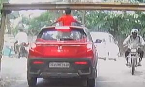 Bengaluru boy hits overhead barrier from sunroof