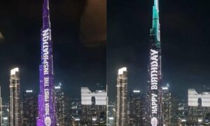 Burj Khalifa lights up to celebrate Indian PM Modi 75th