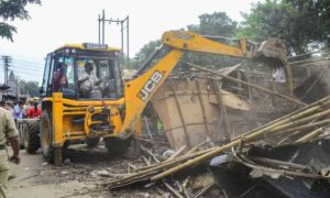 HYDRAA demolishes illegal constructions on 100 acres in Gajularamaram