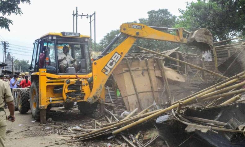HYDRAA demolishes illegal constructions on 100 acres in Gajularamaram