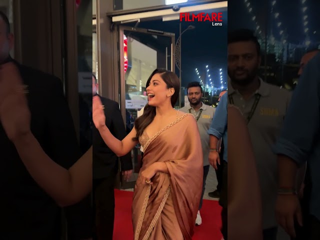 RashmikaMandanna was spotted at an event as she greets her