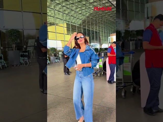 Sahher Bambba serves casual glam in a denim on denim look at
