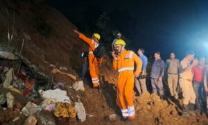 Six killed after landslide buries two houses in Mandi
