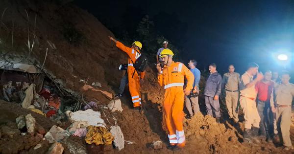Six killed after landslide buries two houses in Mandi