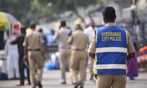 1759486440 Elaborate security for durga idol immersion in Hyderabad