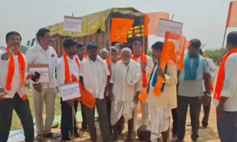 1760452925 Farmers protest over loss of crop due to heavy rains