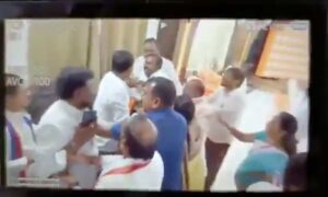 1760526121 BC leaders fight inside BJP office in Hyderabad