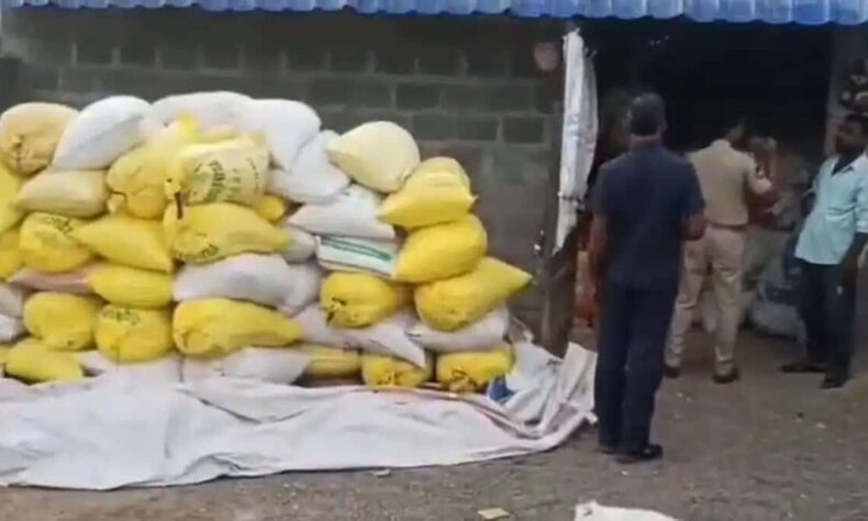 1760617623 PDS rice smuggling racket busted in Karimnagar 300 quintals seized