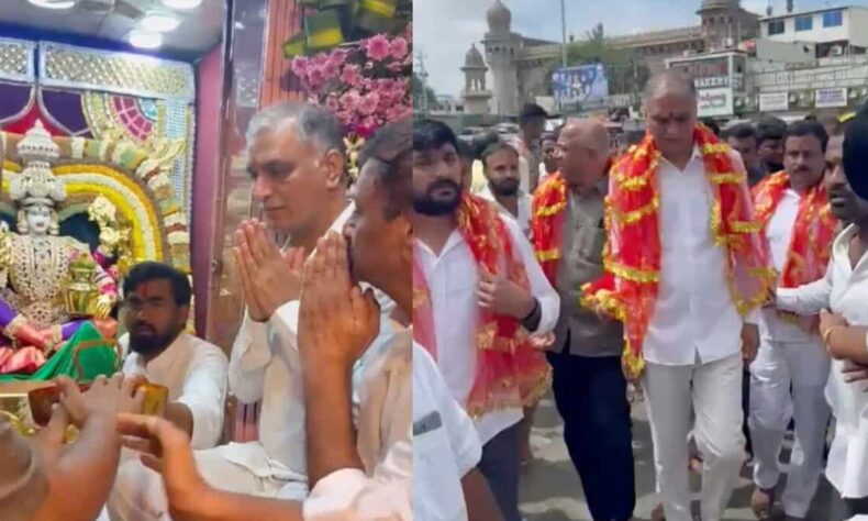 1760947079 Harish Rao visits Bhagyalakshmi Temple in Hyderabad on Deepawali