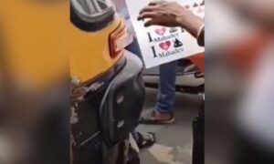 1761419229 Hindutva group pastes I Love Mahadev stickers on vehicles in