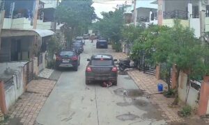 1761840138 Three year old escapes unhurt after minor runs car over her in