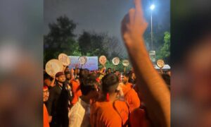 ABVP Left groups clash over Durga Puja procession at JNU