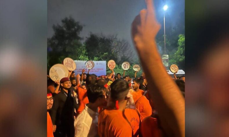ABVP Left groups clash over Durga Puja procession at JNU