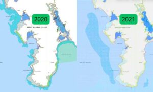 Corals disappear from government maps