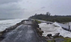 Cyclone Montha hits AP coast roads flooded in Vijayawada