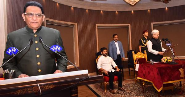 Former cricketer Mohammed Azharuddin sworn in as Telangana minister amid