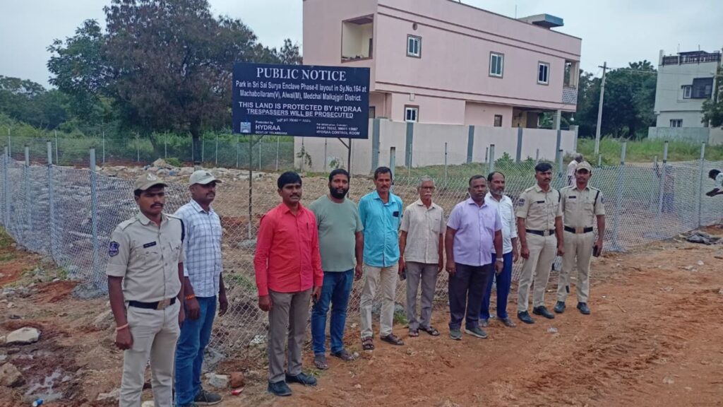 HYDRAA protects public land worth Rs 86 crore files cases