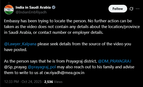 Indian man stranded in Saudi Arabia threatened by associate