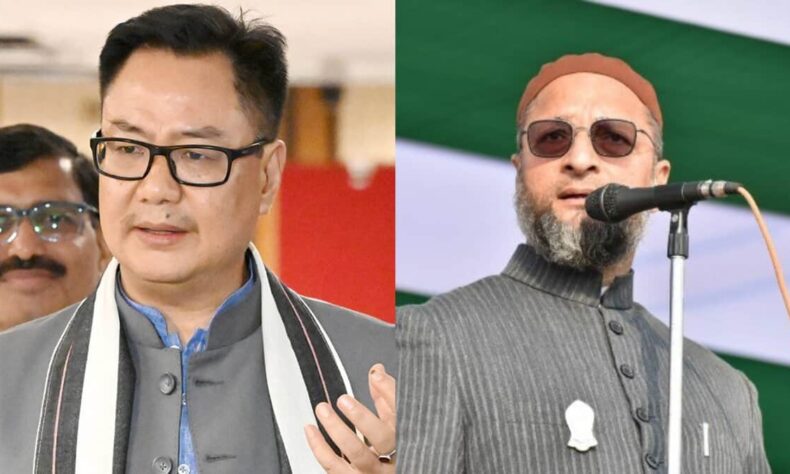 Owaisi Rijiju in social media tussle over Pre Matric scholarships