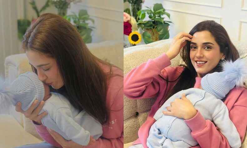 Pakistani actress Maya Alis photos with newborn go viral