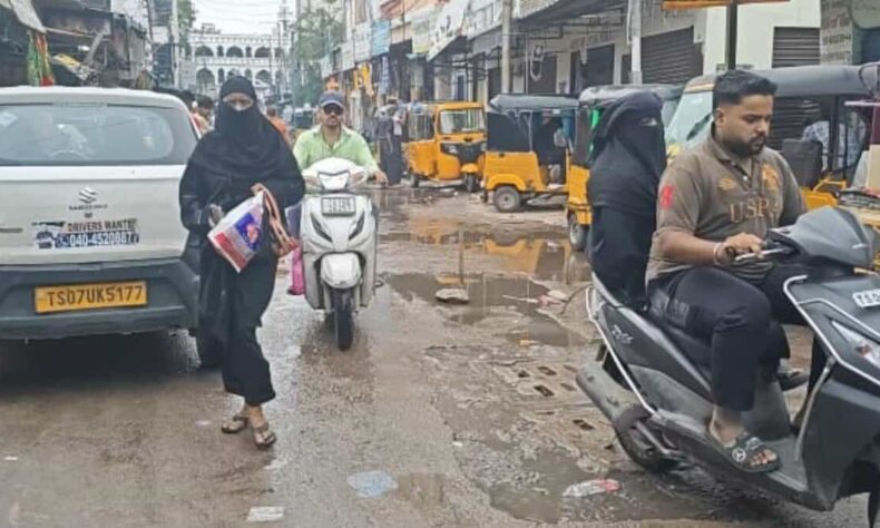 Sewage on roads welcomes visitors at Yousufain Dargah in Hyderabad
