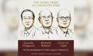 Susumu Kitagawa Richard Robson Omar M Yaghi win Nobel Prize
