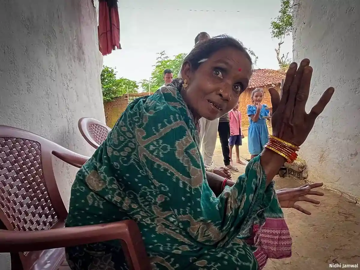 Kheera Patel was a teenager during the anti-mining movement. She is now a grandmother. “Gandhamardhan takes care of almost all our needs. For six months in a year, we get a variety of saag, tubers, and mushrooms from it,” she said. 1762010120 65 Adivasis brace for another long battle as mining fears loom