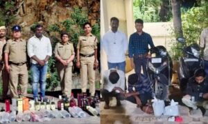1763095483 Telangana excise department seizes 25 kg Ganja in Hyderabad