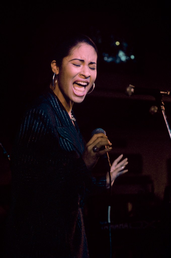 Singer Selena (Quintanilla) performs at the opening of the Hard Rock Cafe on January 12th, 1995 in San Antonio, Texas. (Photo by Larry Busacca/Getty Images)