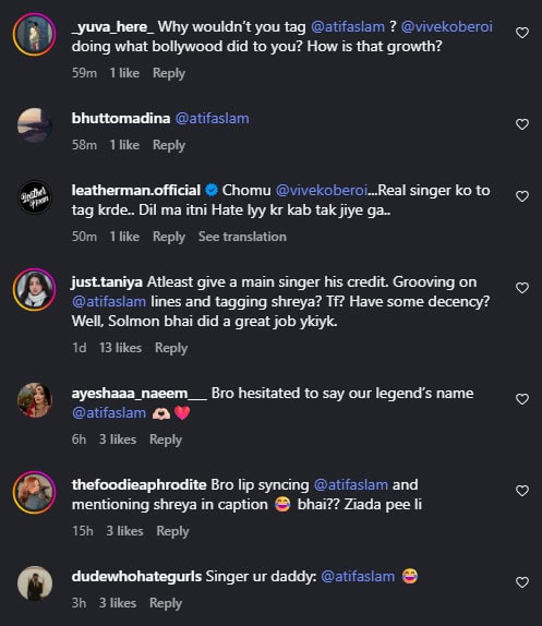 1763637160 424 Vivek Oberois Instagram move against Atif Aslam leaves fans angry