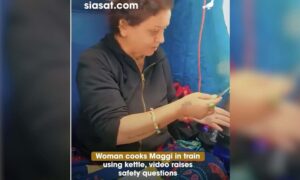 1763805462 Woman cooks noodles in train Railway issues warning