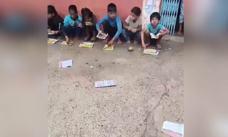MP school gets steel plates after children seen eating on