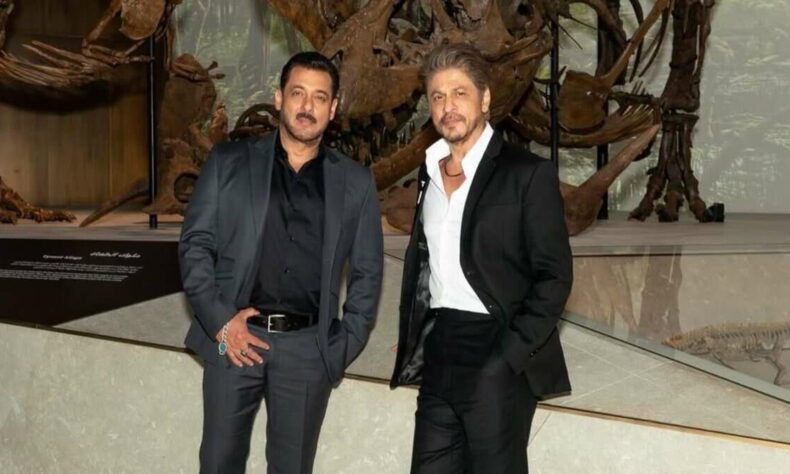 Salman Khan shares a picture with SRK from their Abu