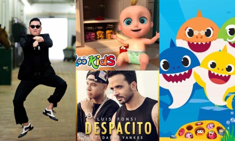 Top 10 most watched videos on YouTube as of 2025